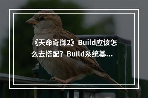 《天命奇御2》Build应该怎么去搭配？Build系统基本介绍