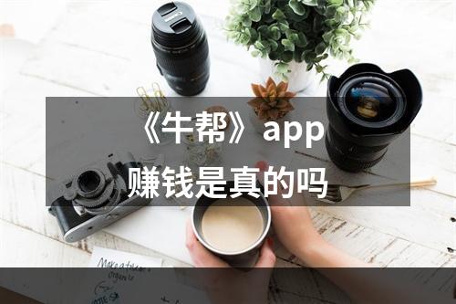 《牛帮》app赚钱是真的吗