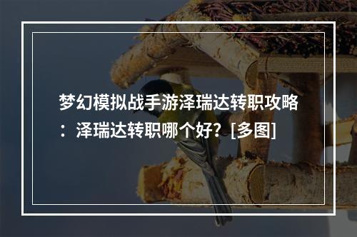 梦幻模拟战手游泽瑞达转职攻略：泽瑞达转职哪个好？[多图]