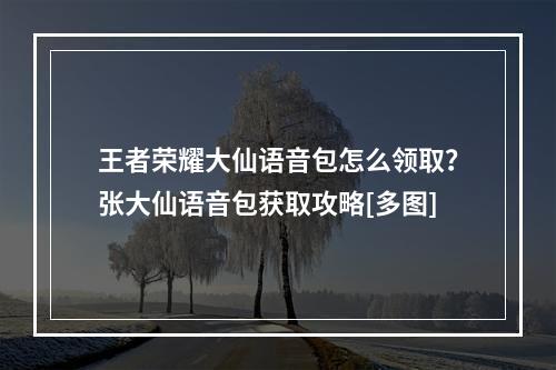 王者荣耀大仙语音包怎么领取？张大仙语音包获取攻略[多图]