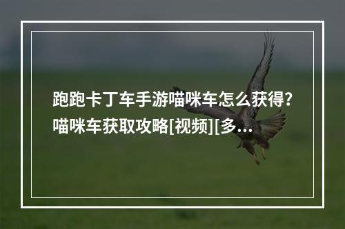 跑跑卡丁车手游喵咪车怎么获得？喵咪车获取攻略[视频][多图]