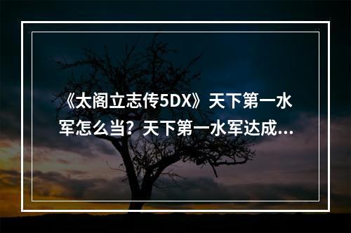 《太阁立志传5DX》天下第一水军怎么当？天下第一水军达成条件介绍