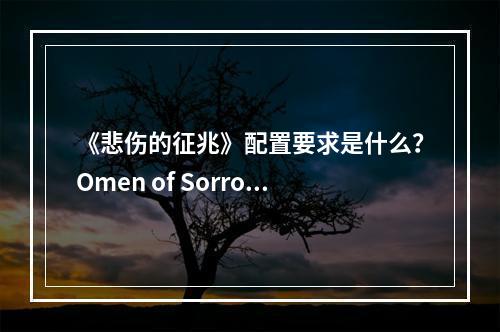 《悲伤的征兆》配置要求是什么？Omen of Sorrow配置要求一览