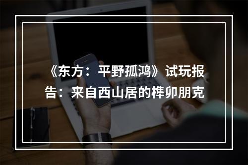 《东方：平野孤鸿》试玩报告：来自西山居的榫卯朋克