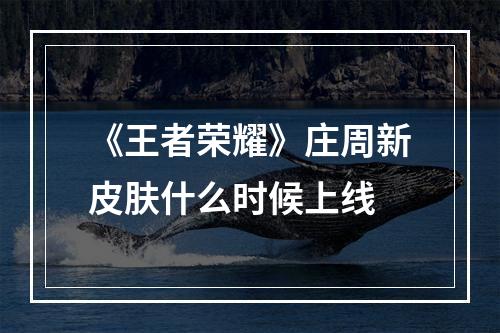 《王者荣耀》庄周新皮肤什么时候上线