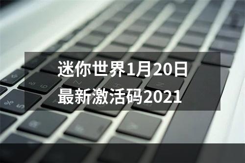 迷你世界1月20日最新激活码2021