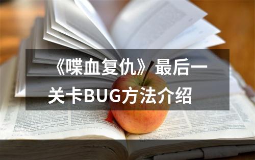 《喋血复仇》最后一关卡BUG方法介绍