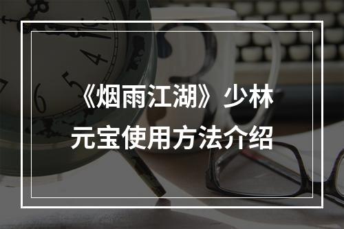 《烟雨江湖》少林元宝使用方法介绍