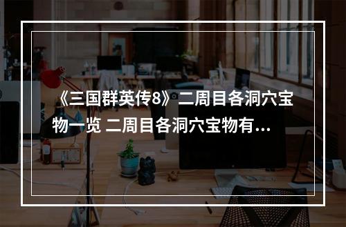 《三国群英传8》二周目各洞穴宝物一览 二周目各洞穴宝物有哪些？