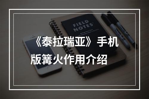 《泰拉瑞亚》手机版篝火作用介绍