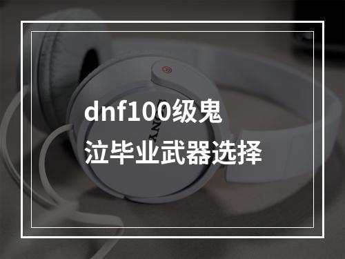 dnf100级鬼泣毕业武器选择