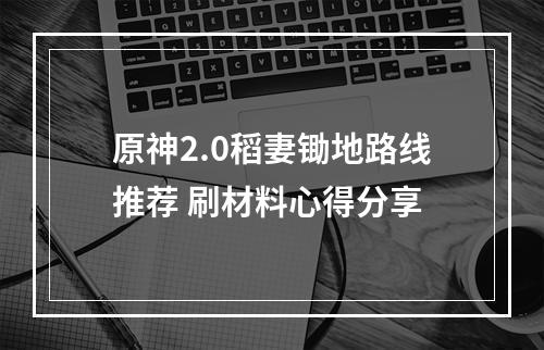 原神2.0稻妻锄地路线推荐 刷材料心得分享