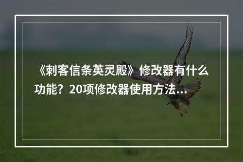 《刺客信条英灵殿》修改器有什么功能？20项修改器使用方法介绍