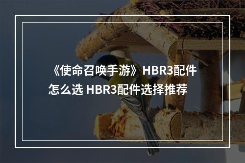 《使命召唤手游》HBR3配件怎么选 HBR3配件选择推荐