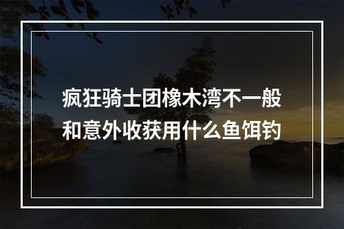 疯狂骑士团橡木湾不一般和意外收获用什么鱼饵钓