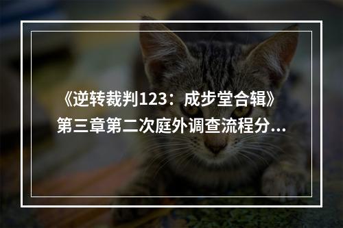 《逆转裁判123：成步堂合辑》第三章第二次庭外调查流程分享