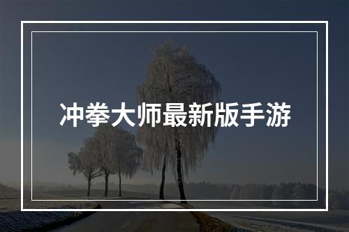 冲拳大师最新版手游