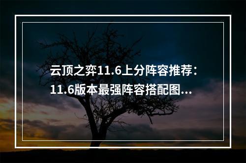 云顶之弈11.6上分阵容推荐：11.6版本最强阵容搭配图[多图]