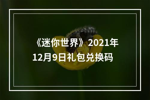 《迷你世界》2021年12月9日礼包兑换码