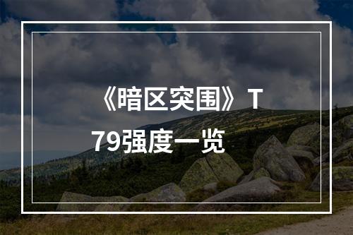 《暗区突围》T79强度一览