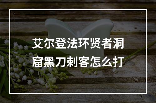 艾尔登法环贤者洞窟黑刀刺客怎么打