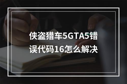 侠盗猎车5GTA5错误代码16怎么解决