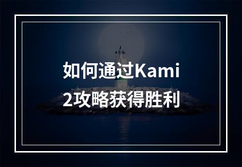 如何通过Kami2攻略获得胜利