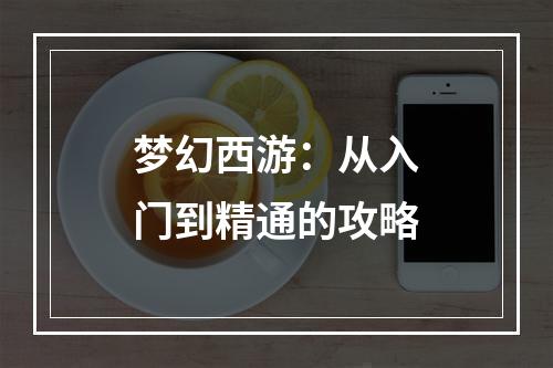 梦幻西游：从入门到精通的攻略