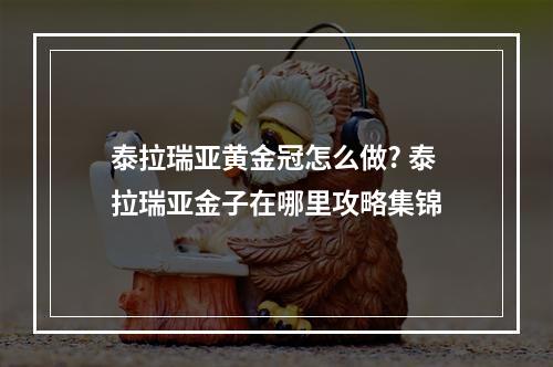 泰拉瑞亚黄金冠怎么做? 泰拉瑞亚金子在哪里攻略集锦