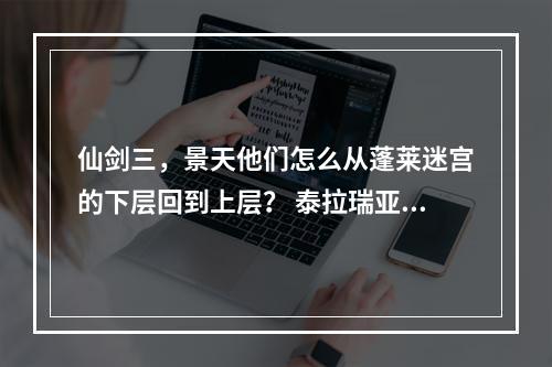 仙剑三，景天他们怎么从蓬莱迷宫的下层回到上层？ 泰拉瑞亚npc怎么上楼攻略一览