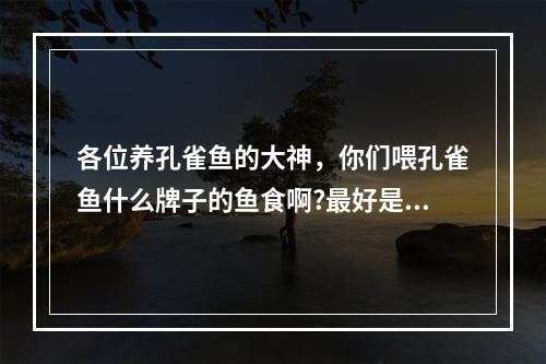 各位养孔雀鱼的大神，你们喂孔雀鱼什么牌子的鱼食啊?最好是比较普及的花鸟市场能买到的? 我的世界给海豚喂鱼有什么用攻略合集