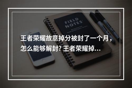 王者荣耀故意掉分被封了一个月，怎么能够解封? 王者荣耀掉分怎么避免封号攻略详解