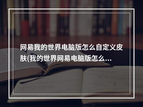 网易我的世界电脑版怎么自定义皮肤(我的世界网易电脑版怎么换自定义皮肤)