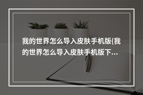 我的世界怎么导入皮肤手机版(我的世界怎么导入皮肤手机版下载)