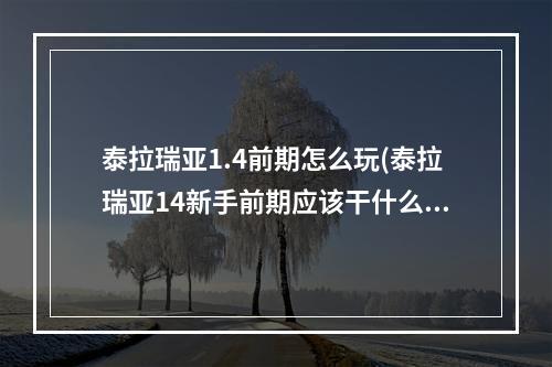 泰拉瑞亚1.4前期怎么玩(泰拉瑞亚14新手前期应该干什么)