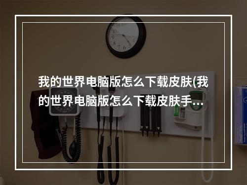 我的世界电脑版怎么下载皮肤(我的世界电脑版怎么下载皮肤手机版)