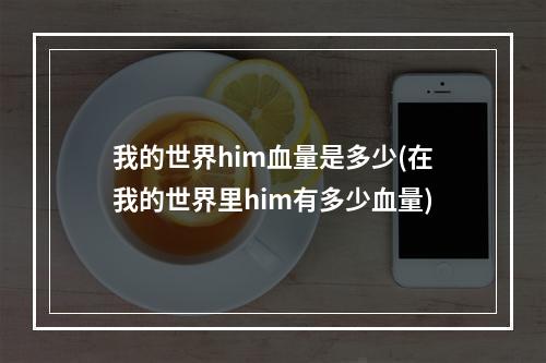 我的世界him血量是多少(在我的世界里him有多少血量)