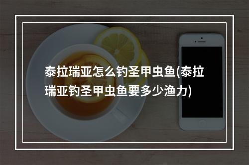 泰拉瑞亚怎么钓圣甲虫鱼(泰拉瑞亚钓圣甲虫鱼要多少渔力)