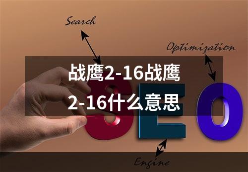 战鹰2-16战鹰2-16什么意思