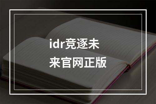 idr竞逐未来官网正版