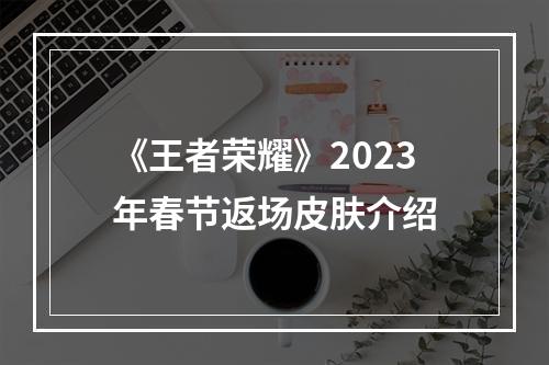 《王者荣耀》2023年春节返场皮肤介绍