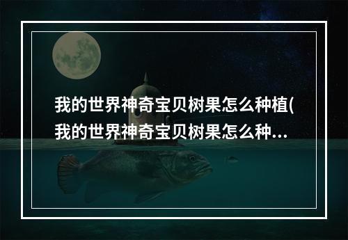 我的世界神奇宝贝树果怎么种植(我的世界神奇宝贝树果怎么种植的)