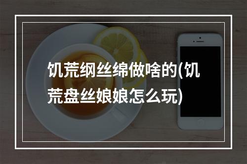 饥荒纲丝绵做啥的(饥荒盘丝娘娘怎么玩)