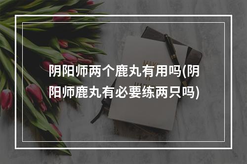 阴阳师两个鹿丸有用吗(阴阳师鹿丸有必要练两只吗)