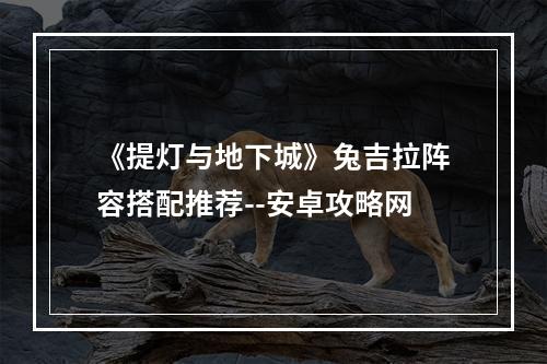 《提灯与地下城》兔吉拉阵容搭配推荐--安卓攻略网