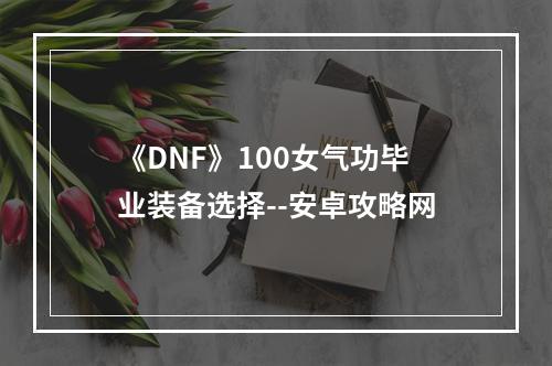 《DNF》100女气功毕业装备选择--安卓攻略网