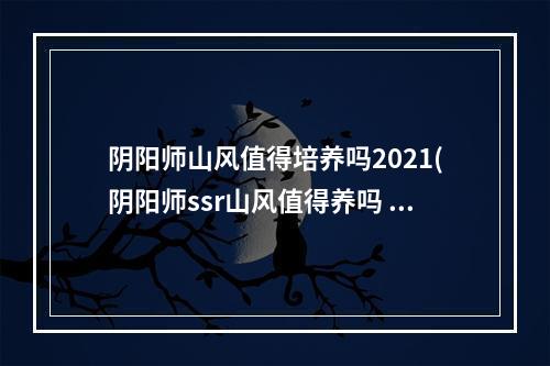 阴阳师山风值得培养吗2021(阴阳师ssr山风值得养吗 山风厉害吗)