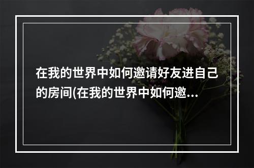 在我的世界中如何邀请好友进自己的房间(在我的世界中如何邀请好友进入自己的房间)