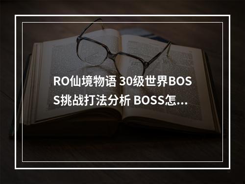 RO仙境物语 30级世界BOSS挑战打法分析 BOSS怎么打--安卓攻略网