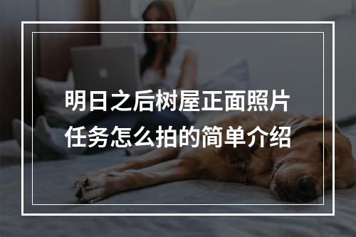 明日之后树屋正面照片任务怎么拍的简单介绍